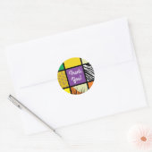 Wild One Cute Safari, eerste verjaardag Ronde Sticker (Envelop)