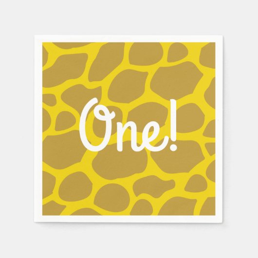 Wild One Cute Safari, eerste verjaardag Servet (Voorkant)