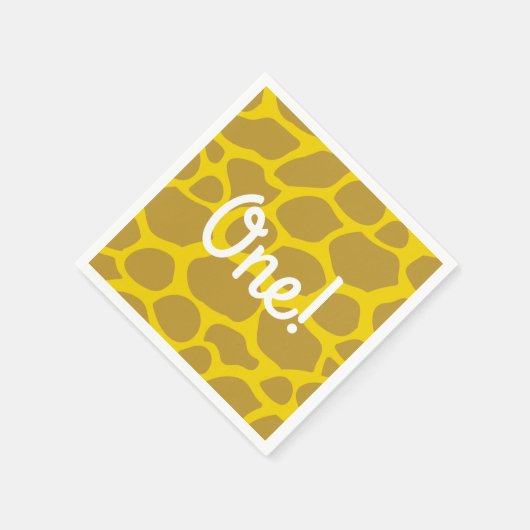 Wild One Cute Safari, eerste verjaardag Servet (Hoek)