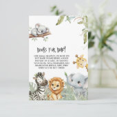 Wild One Cute Safari Jungle Animals Boy Baby Showe Informatiekaartje (Staand voorkant)
