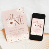 Wild One Daisy 1e verjaardag Kaart