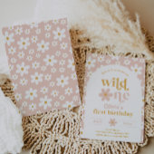 Wild One Daisy Birthday Invitation | Eerste Kaart