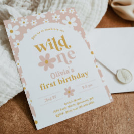 Wild One Daisy Birthday Invitation | Eerste Kaart