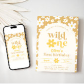 Wild One Daisy Birthday Invitation | Eerste Kaart