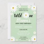 Wild ONE Daisy Bloemenmeisje Birthday Kaart (Voorkant)