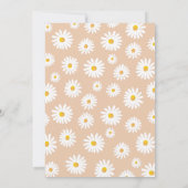 Wild One Daisy Boho Sand Creme Girl First Birthday Kaart (Achterkant)