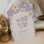 Wild One Daisy Eerste Verjaardag Uitnodiging