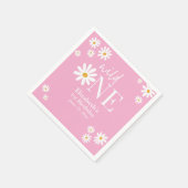 Wild One Daisy First Birthday Party – Boho Floral Servet (Hoek)