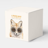 Wild One Daisy Fox Baby shower Bedankdoosjes (Voorkant Zijde)