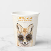 Wild One Daisy Fox Baby shower Papieren Bekers (Voorkant)