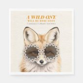 Wild One Daisy Fox Baby shower Servet (Voorkant)