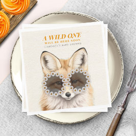 Wild One Daisy Fox Baby shower Servet