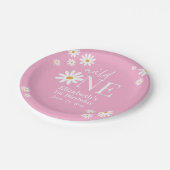 Wild One Daisy – Girl’s First Birthday Boho Party Papieren Bordje (Gekanteld)