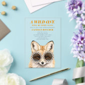 Wild One Daisy Zonnebril Fox Baby shower Acryl Uitnodigingen (Insitu (Huwelijk))