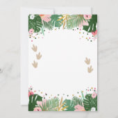 Wild One Dino Party Girl Roze Dinosaurus Verjaarda Kaart (Achterkant)