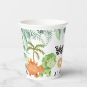 Wild One Dinosaur 1e verjaardag Papieren Bekers (Voorkant)