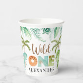 Wild One Dinosaur 1e verjaardag Papieren Bekers (Links)