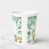 Wild One Dinosaur 1e verjaardag Papieren Bekers (Rechts)