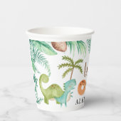 Wild One Dinosaur 1e verjaardag Papieren Bekers (Voorkant)
