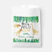 Wild One Dinosaur Boys 1e Verjaardagsfeest Bedankzakje (Voorkant)
