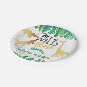 Wild One Dinosaur Boys 1st Birthday Paper Bord (Gekanteld)