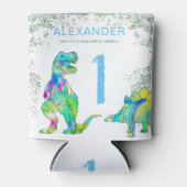 Wild One Dinosaurus 1e Verjaardagsfeest Blikjeskoeler (Voorkant)