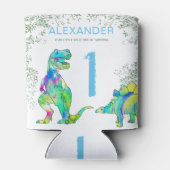 Wild One Dinosaurus 1e Verjaardagsfeest Blikjeskoeler (Achterkant)