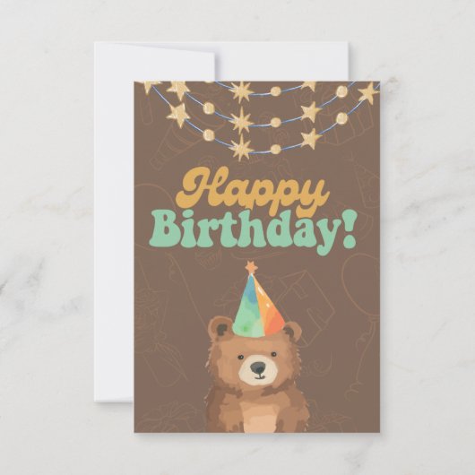 Wild One: Doe mee voor een brullende 1e verjaardag Bedankkaart (Achterkant)