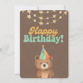 Wild One: Doe mee voor een brullende 1e verjaardag Kaart (Achterkant)