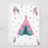 Wild One Dreamweaver Teepee Birthday Invitation Kaart (Achterkant)
