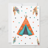 Wild One Dreamweaver Teepee Birthday Invitation Kaart (Achterkant)