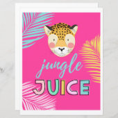 Wild One Drink Sign | Oerwoud Juice Sign | Cheetah (Voorkant / Achterkant)