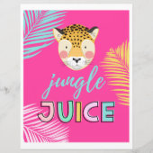 Wild One Drink Sign | Oerwoud Juice Sign | Cheetah (Voorkant)