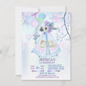 Wild One Eerste Verjaardag Blauw TeePee Boho Kaart (Voorkant)