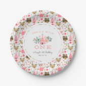 Wild One | Eerste verjaardag Papieren Bordje (Voorkant)