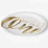 Wild One | Eerste verjaardag Papieren Bordje (Gekanteld)