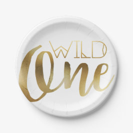 Wild One | Eerste verjaardag Papieren Bordje