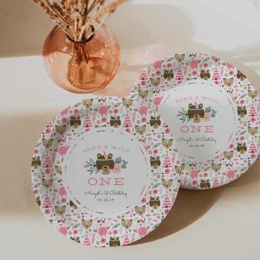 Wild One | Eerste verjaardag Papieren Bordje