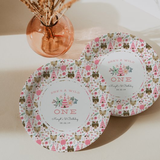 Wild One | Eerste verjaardag Papieren Bordje