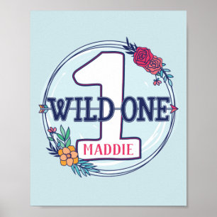 Wild One Eerste Verjaardag Poster