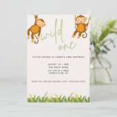 WILD ONE Eerste Verjaardag uitnodiging (Staand voorkant)