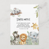 Wild One Elegant Safari Jungle Animals Baby Shower Informatiekaartje (Voorkant)