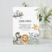 Wild One Elegant Safari Jungle Animals Baby Shower Informatiekaartje (Staand voorkant)