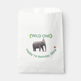 Wild One Elephant Celebration Accent Bedankzakje