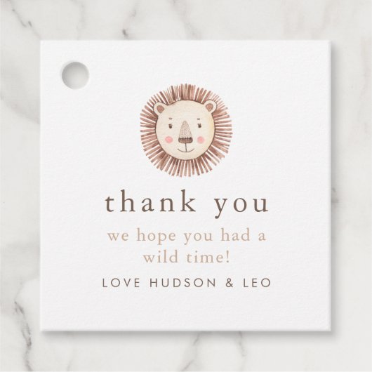 Wild One en Four Ever Wild Gezamenlijke Partij Bedankjes Labels (Voorkant)