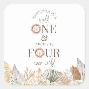 Wild One en Four Ever Wild Gezamenlijke Partij Vierkante Sticker