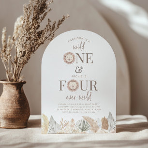 Wild One en Four Ever Wild gezamenlijke uitnodigin Kaart