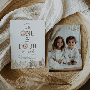 Wild One en Four Ever Wild Gezamenlijke Uitnodigin Kaart