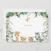 Wild One en Three Combined Zoo 1e 3e Verjaardag Kaart (Achterkant)