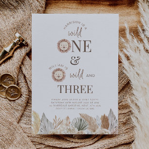 Wild One en Wild en Three Joint Invite Kaart